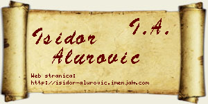 Isidor Alurović vizit kartica